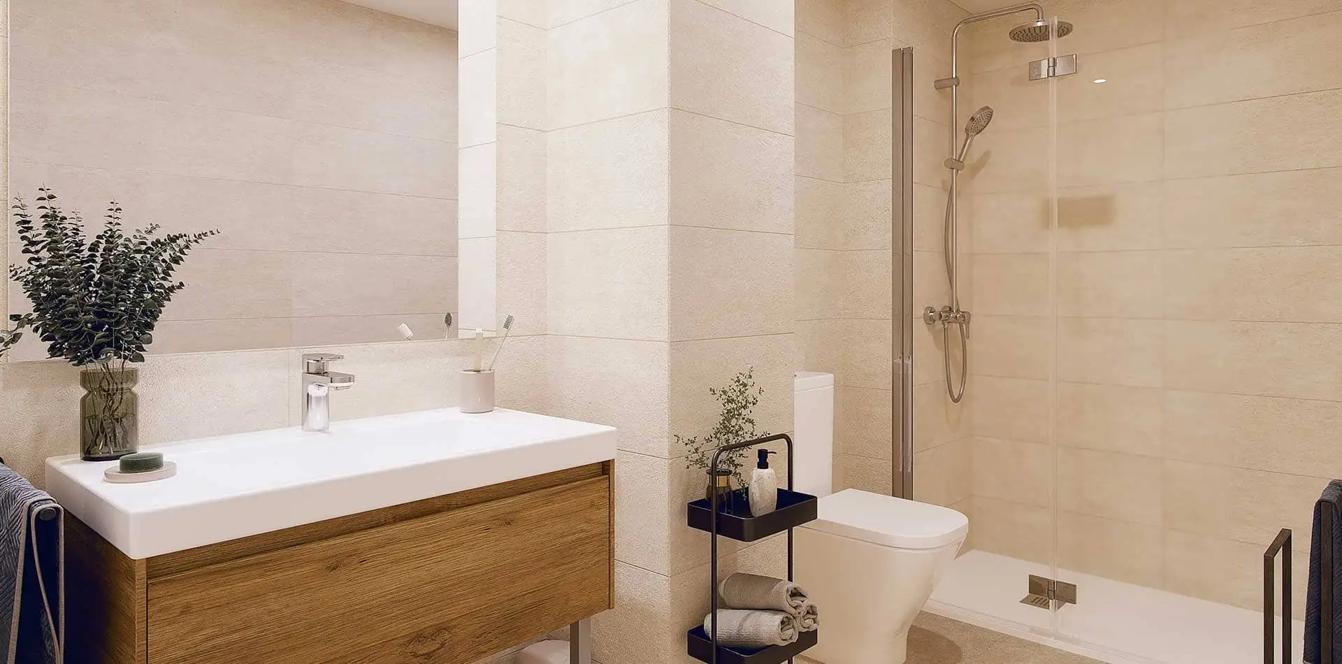 Cuarto de baño moderno en la promoción iKasaClass Alcea