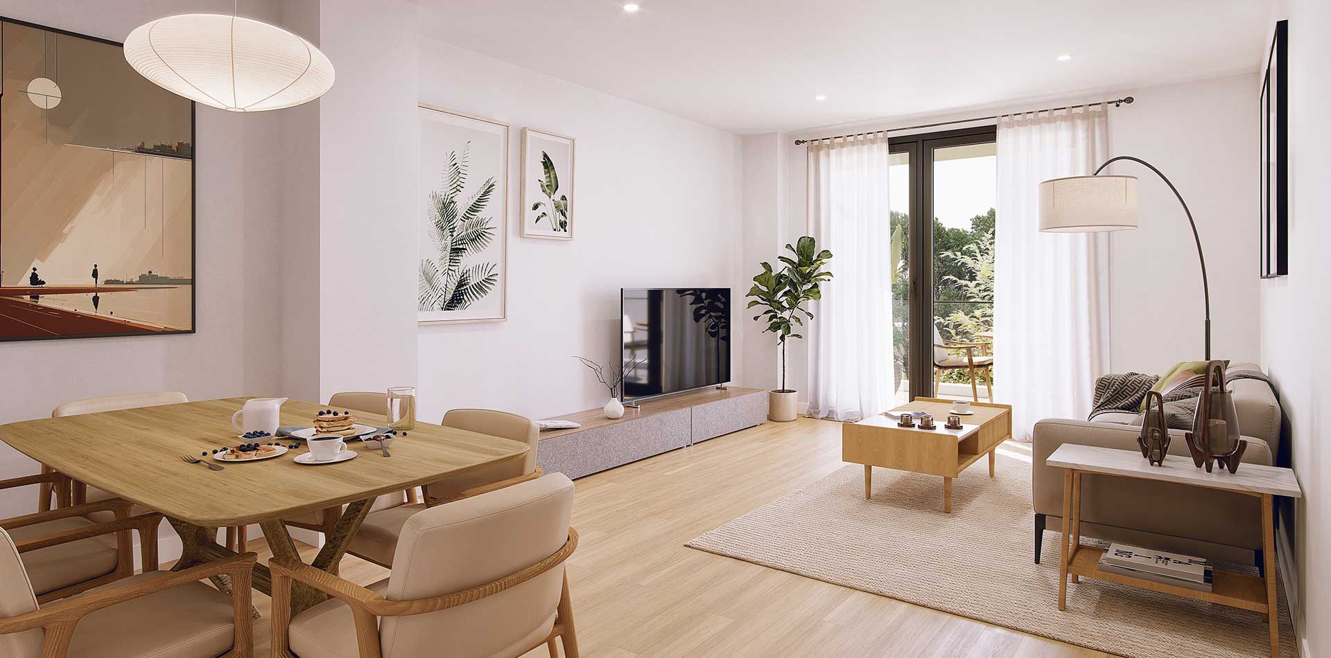 Amplio salón de una vivienda de la promoción iKasaClass Kaléndula I