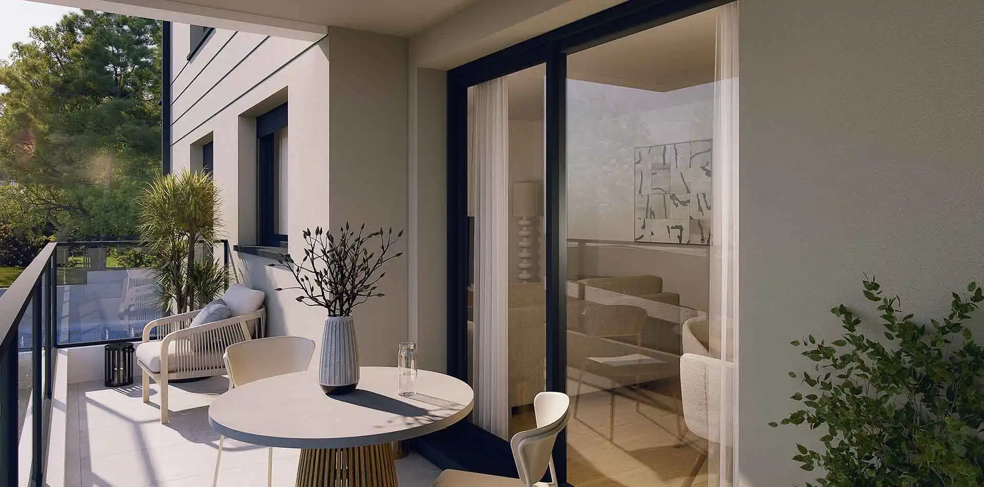 Terraza de una vivienda de la promoción iKasaClass Kaléndula II
