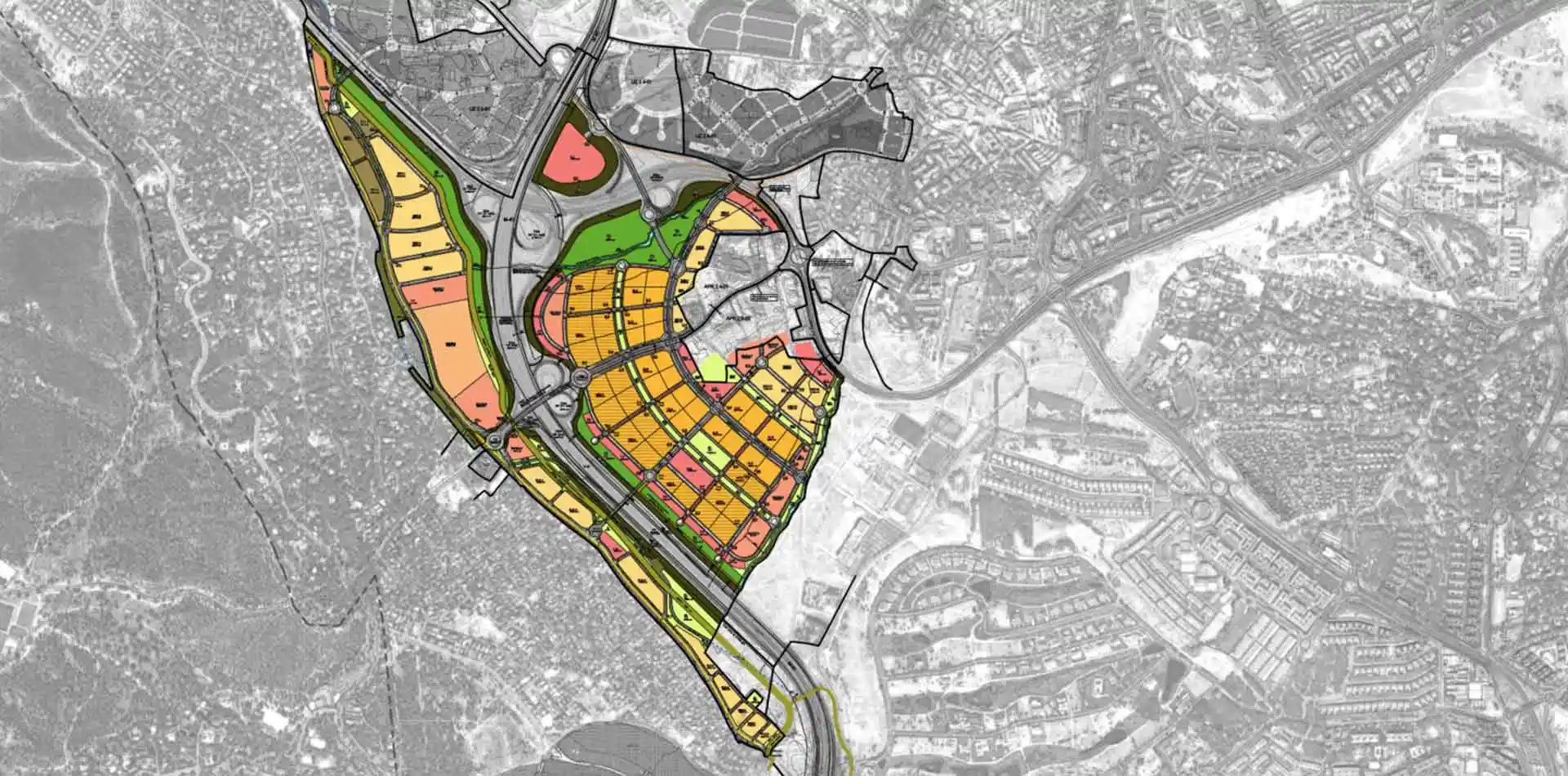 Mapa desarrollo urbanístico ARPO en Pozuelo de Alarcón