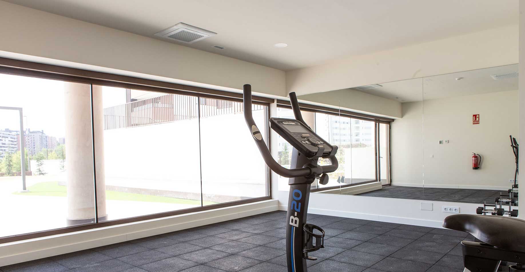 Gimnasio de la promoción de viviendas iKasaClass Nuevo Tres Cantos