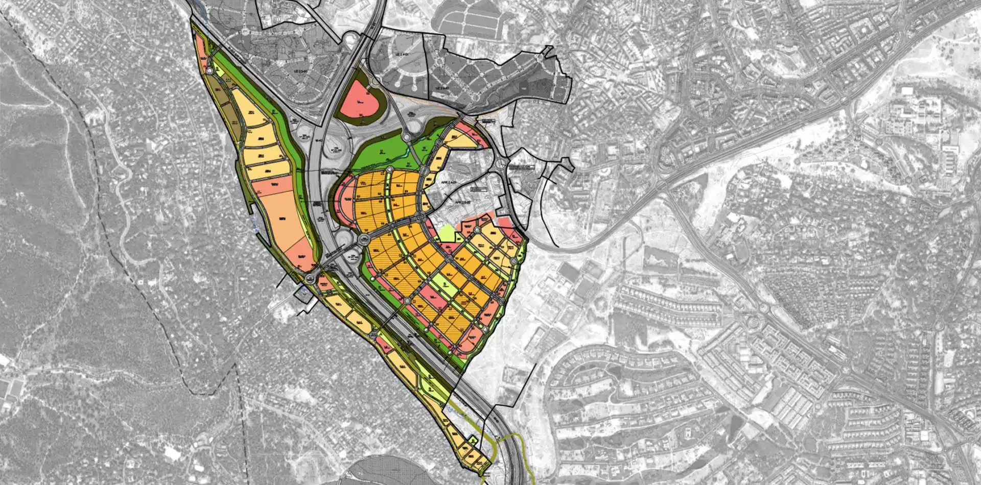Mapa de la reparcelación de ARPO - Pozuelo