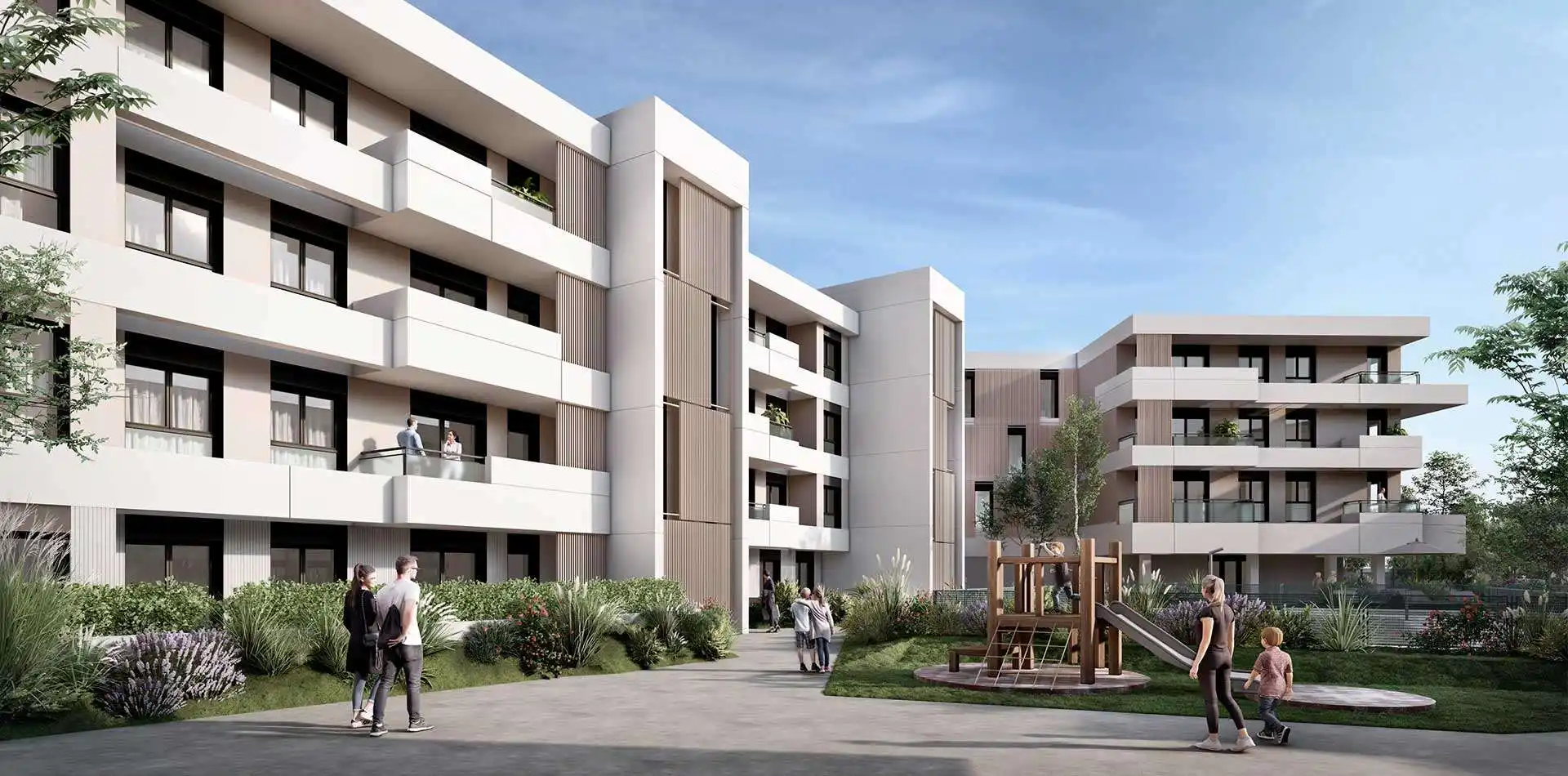 Vista de las zonas comunes de la promoción iKasaClass Panoramic IV en ARPO - Pozuelo